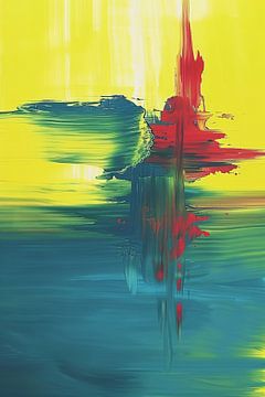 Abstracte digitale kunst met levendige kleuren van Art & Soul Creations