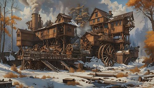 Twin Peaks zaagmolen, steampunk