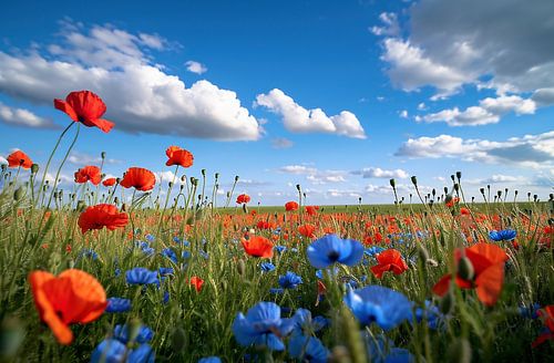 Feld mit Wildblumen