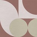 Moderne abstracte minimalistische kunst met geometrische vormen in warm bruin, beige, wit van Dina Dankers thumbnail