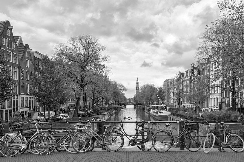 Prinsengracht und Westerkerk in Amsterdam von Peter Bartelings
