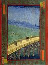 Vincent van Gogh. Brücke im Regen: nach Hiroshige, 1887 von 1000 Schilderijen Miniaturansicht
