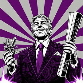 Un dirigeant confiant célèbre la réussite d'un projet en souriant sur achraf Ramadhan