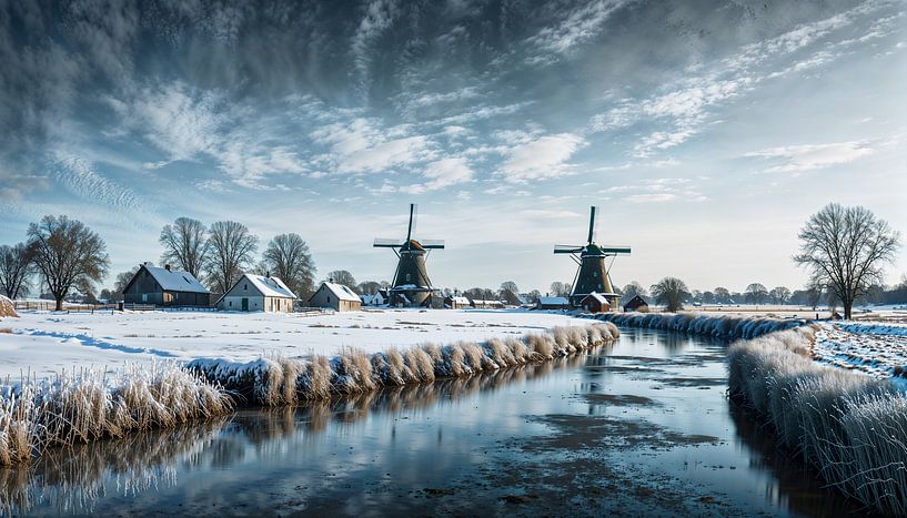 Winter stillness in the Dutch countryside by Retrotimes