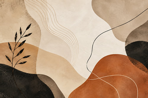 Harmonie terrestre – Formes abstraites en terre cuite