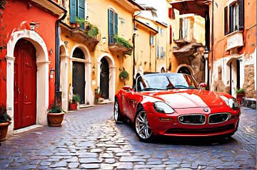 Roter BMW Z8 irgendwo in Italien