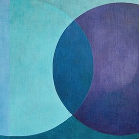 Blau Kreisform | Überlappende Kreise in Blautönen von Moderne Kollektion