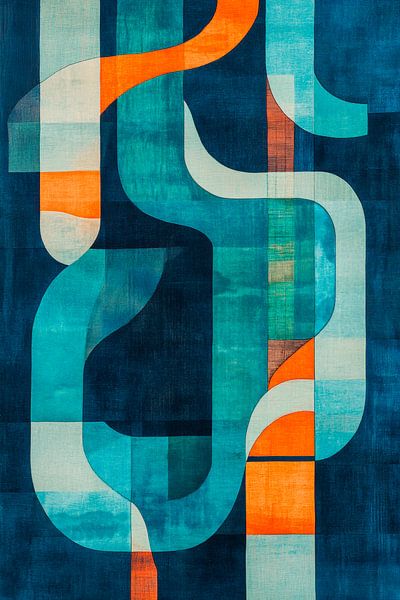 Kleurrijke golven van abstractie en harmonie van Poster Art Shop