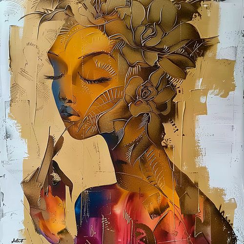 absurd abstract vrouwenportret