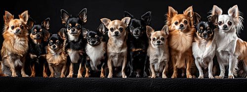 groepsfoto van chihuahua's