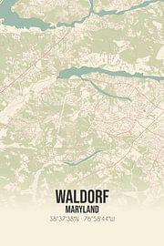 Vintage map of Waldorf (Maryland), USA. by Prints of Place