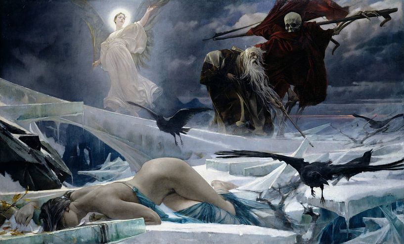 Adolph Hiremy Hirschl,Ahasuerus at the end of the world by finemasterpiece