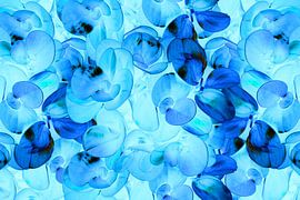 Abstracte Blauwe Bladeren