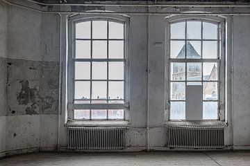 Verlassene van Heutsz Schulgebäude Innenraum in Kampen von Sjoerd van der Wal Fotografie