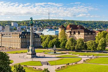 Schlossplatz in Stuttgart van Werner Dieterich