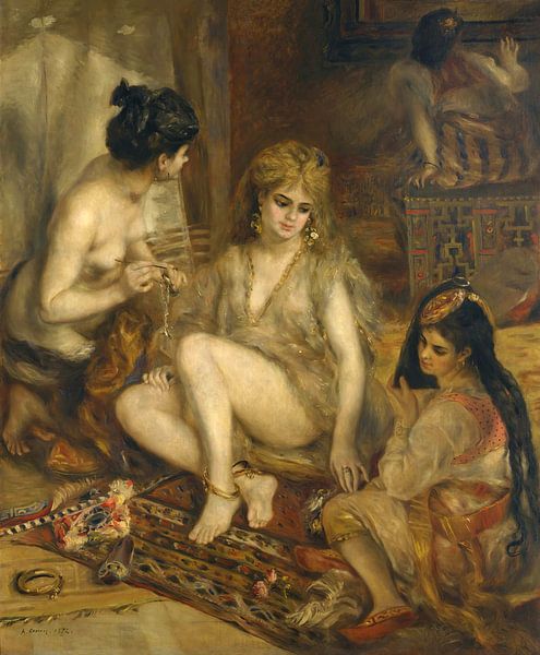 Parisiennes in algerischer Tracht oder Harem, Pierre-Auguste Renoir von Meisterhafte Meister