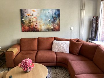 Klantfoto: Landschap met bloemen  van Studio Allee