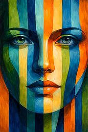 Visage de femme abstrait