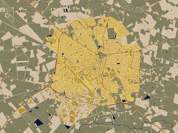 Kaart van Winterswijk in de stijl van Gustav Klimt van Maporia