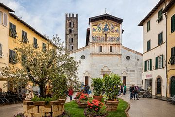 San Frediano kerk met Byzantijnse Mozaïek in Lucca, Toscane, Italië