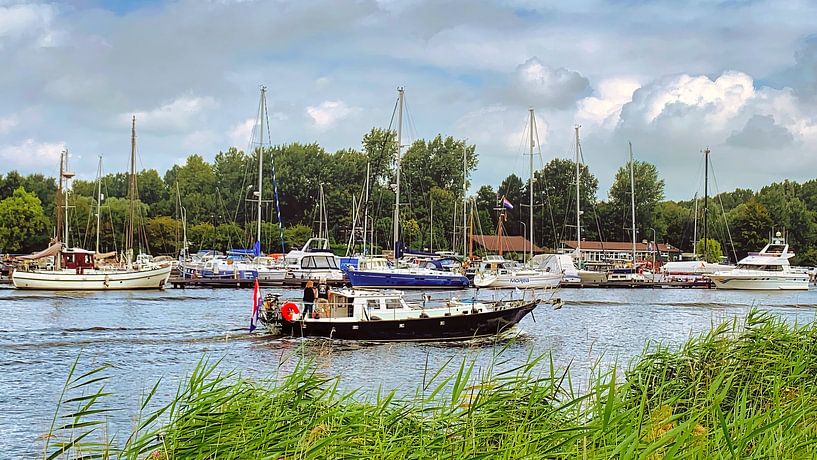 Motorboot in Spaarnwoude von Digital Art Nederland
