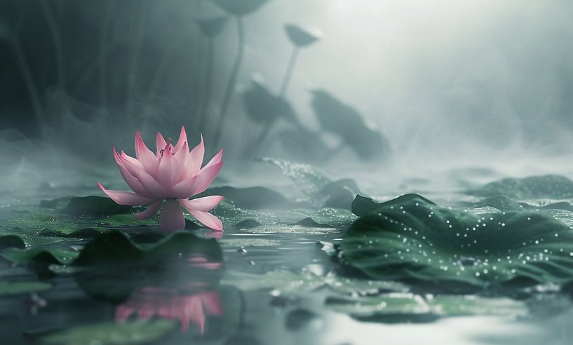 Sommermorgennebel bei Flora von fernlichtsicht