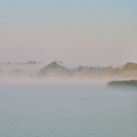 Mist over het meer van Etienne Rijsdijk