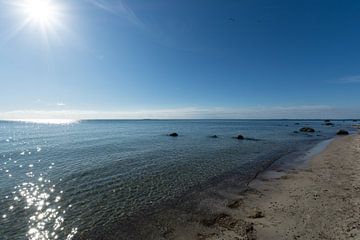 Sunbeams, nature beach Lobbe, peninsula Mönchgut on the island of Rügen by GH Foto & Artdesign