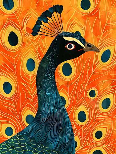 Paon coloré Focus sur l'œil