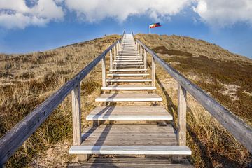 Uitkijkpunt op de duinen bij List, Sylt van Christian Müringer