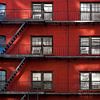 Rote Fassade New York von JPWFoto