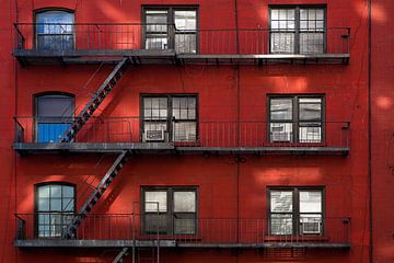 Rote Fassade New York von JPWFoto