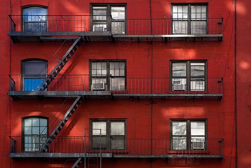 New York Red Facade by JPWFoto