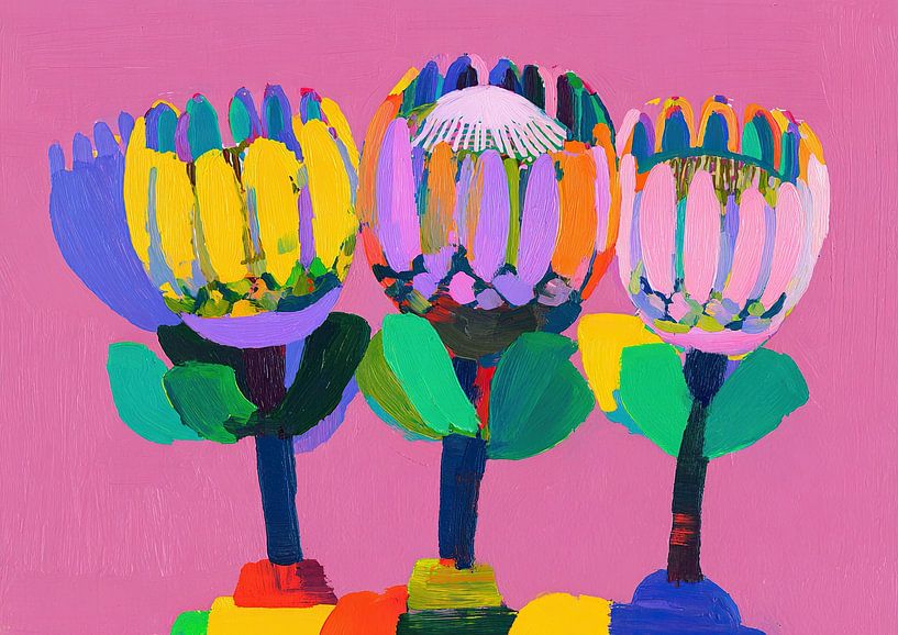 Bunte Blumen von Blumen Studio