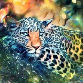 Leopard Wildkatze Panther Raubkatze Katzen Dschungel von Beate Braß
