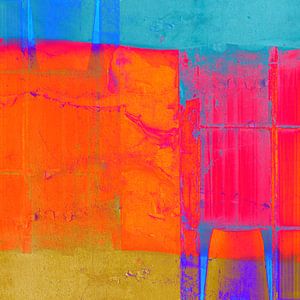 Abstraction urbaine : un paysage de rêve de textures et de couleurs