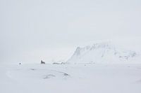 Winter landscape with church