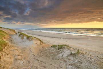 Gloedvol zonlicht op het strand