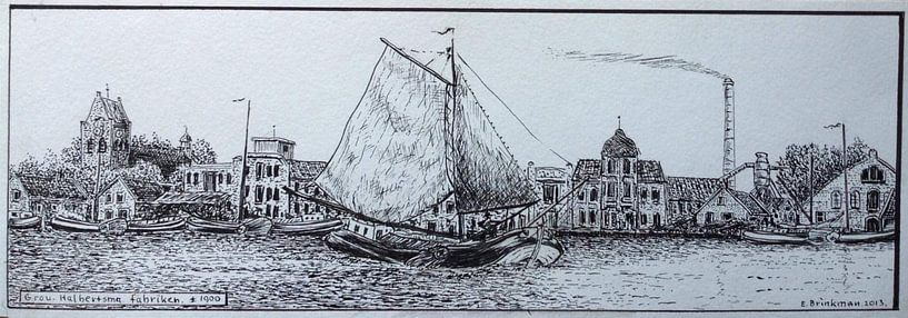 Grouw Halbertsma fabrieken rond 1900 van Richard Brinkman