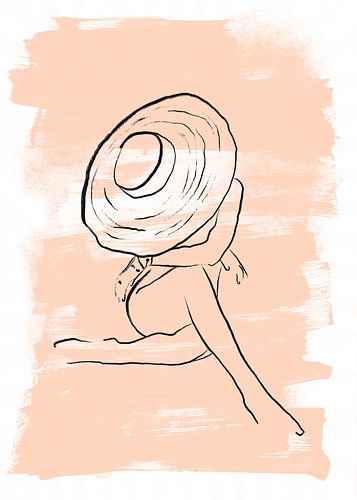 Een mooie dag lijntekening