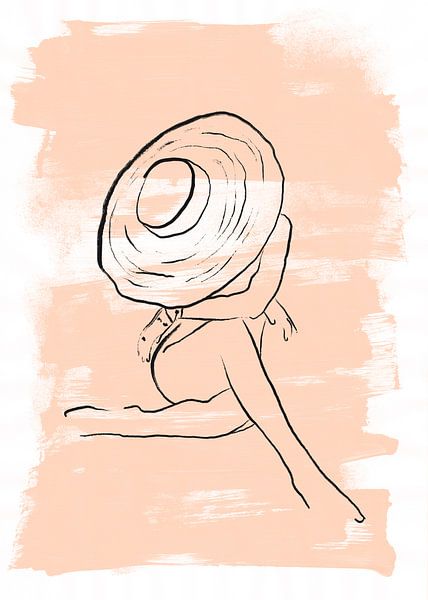 A beautiful day line drawing