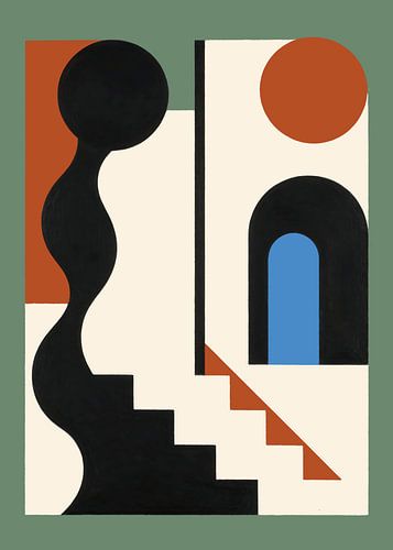 Abstract geometrisch schilderij