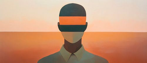 Shape without a face - colour play of silence
