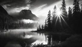 Canada landschap met meer