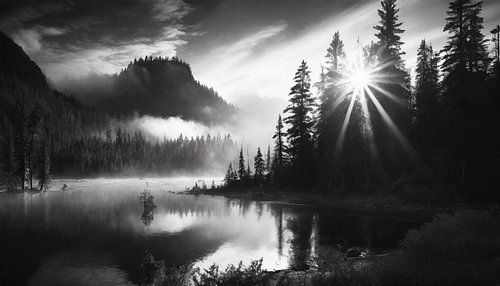 Canada landschap met meer