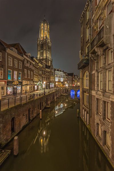 Domtoren und Vismarkt in Utrecht am Abend von Tux Photography