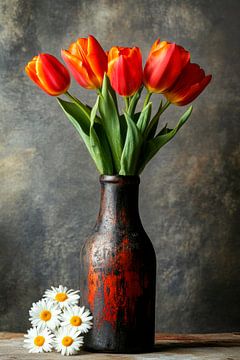 Boeket tulpen van Poster Art Shop