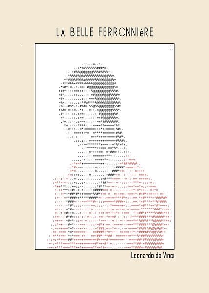 La Belle Ferronnière - ascii art par DOA Project