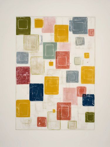 Tableau à carreaux colorés