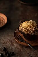 Blauwe bessen muffin